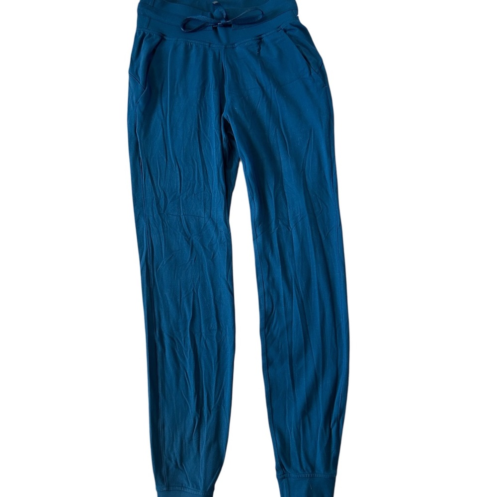 Lululemon Women's Blue Jogger Pants Size 2 Drawstring Waist Athletic Fit